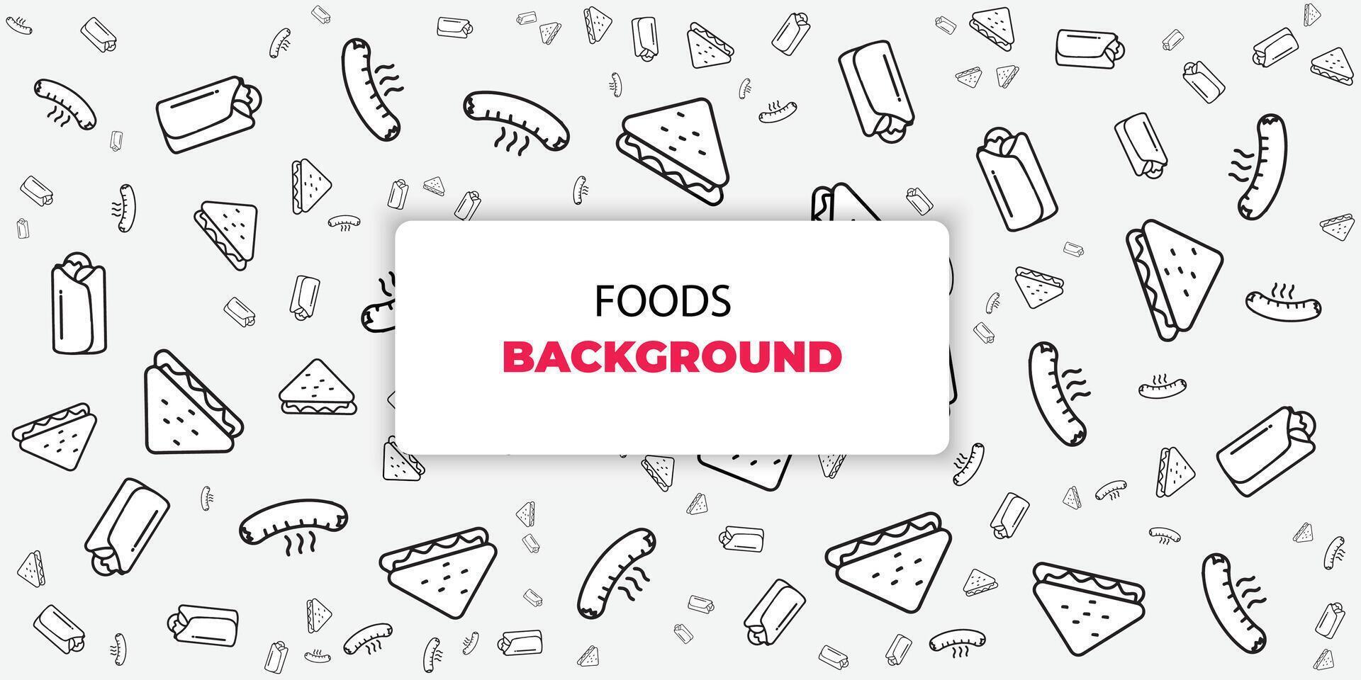abstract meetkundig snel voedsel achtergrond. hamburger en pizza, verkoudheid drankjes, keuken planten, noedels en salade, geometrie boerderij aan het eten, gezond levensstijl. vector
