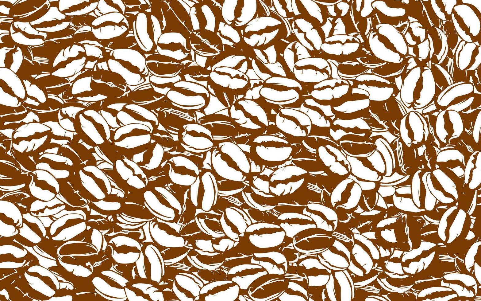 koffie achtergrond. koffie bonen in lijsten, grens. koffie bonen achtergrond. koffie bonen illustratie voor verpakking. vector