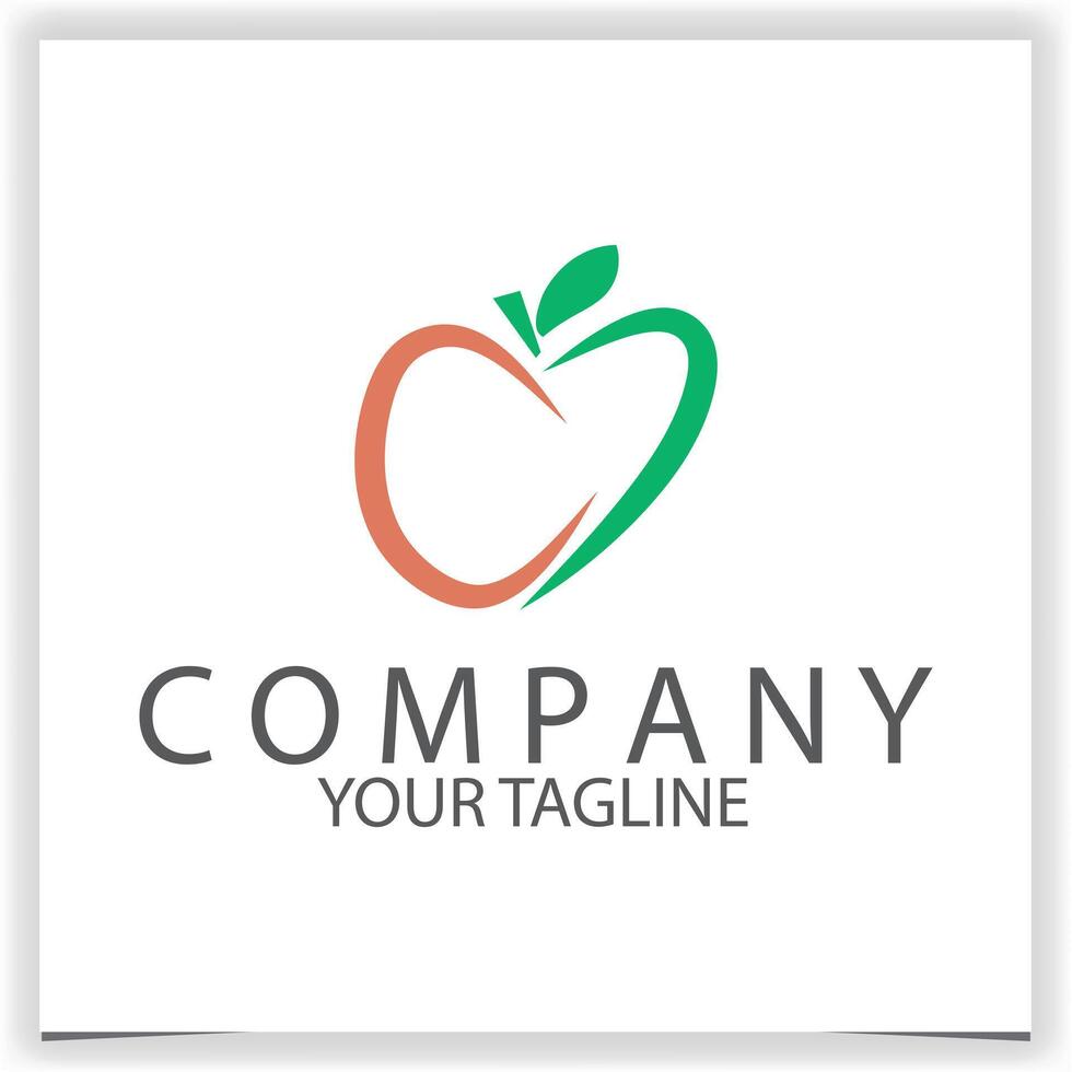 golvend appel logo ontwerp sjabloon vector