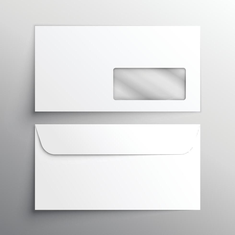 realistisch envelop mockup sjabloon vector