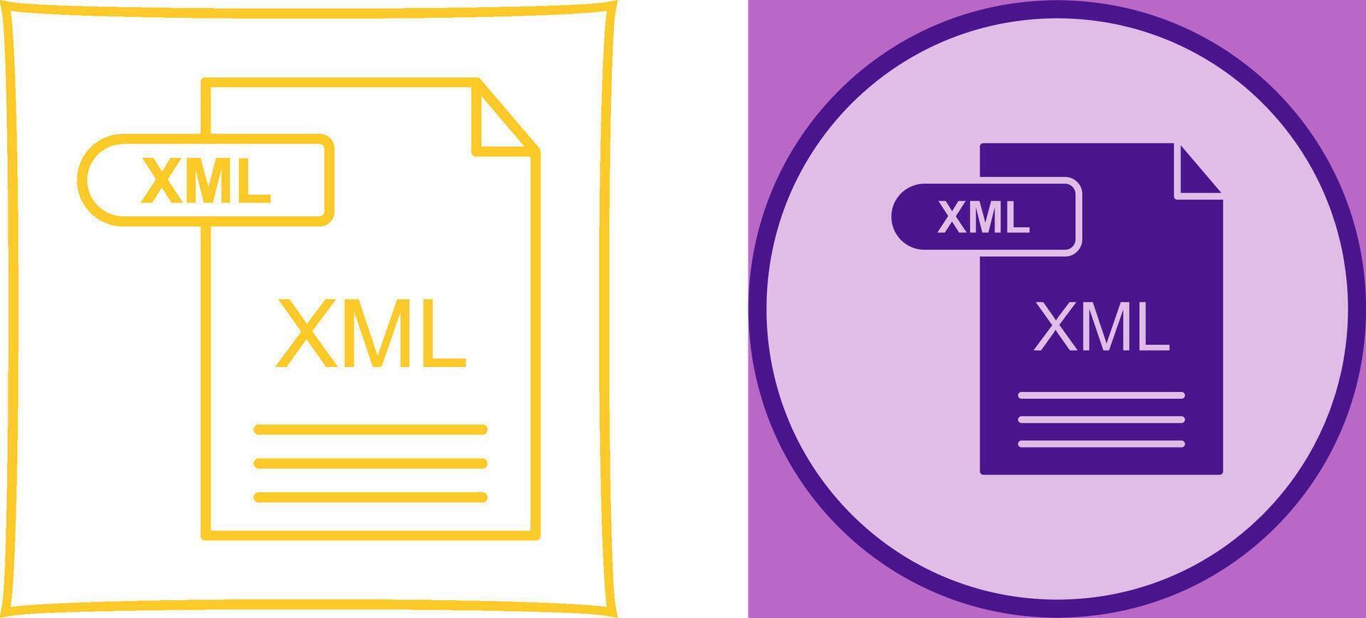 xml icoon ontwerp vector