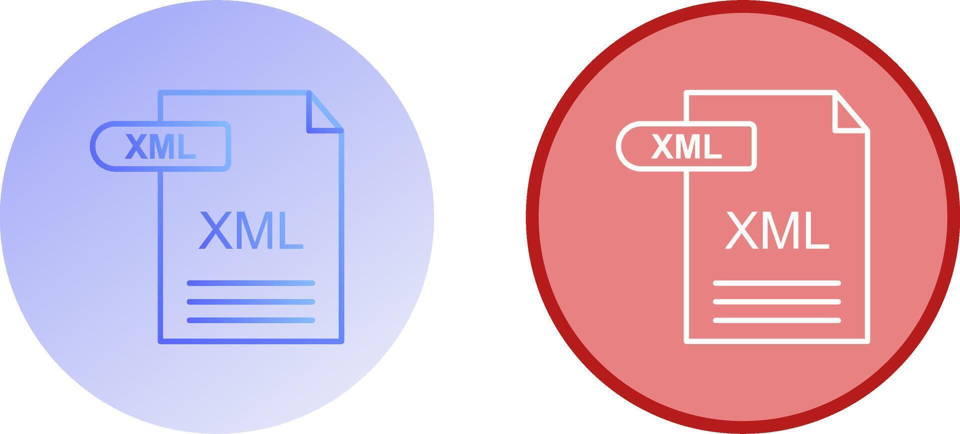 xml icoon ontwerp vector