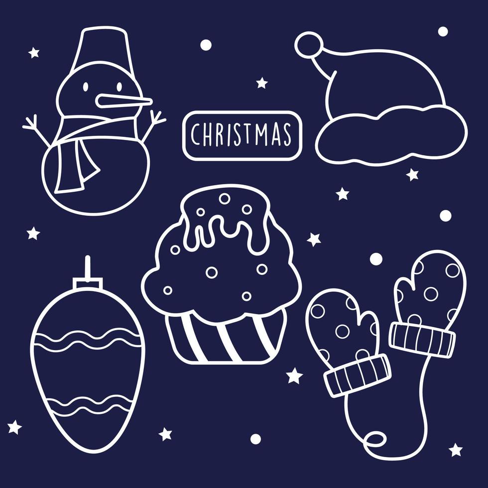 kerst elementen gratis vector graphics overzicht bundel