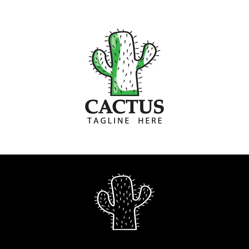 cactus logo sjabloon ontwerp vector