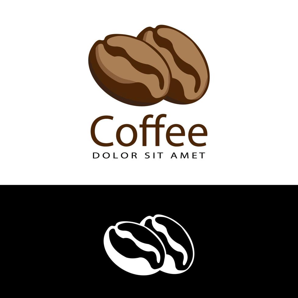 koffie zaad logo sjabloon ontwerp vector