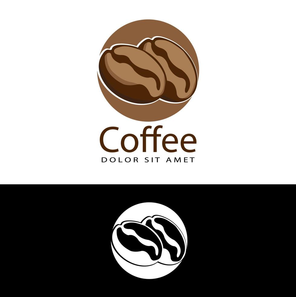 koffie zaad logo sjabloon ontwerp vector