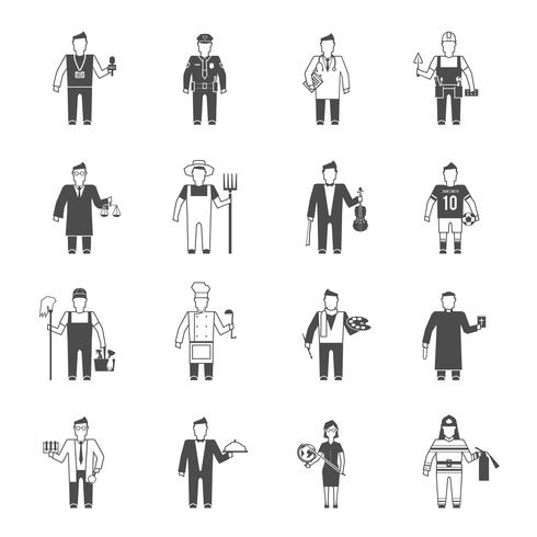 Professioneel karakterpictogram vector