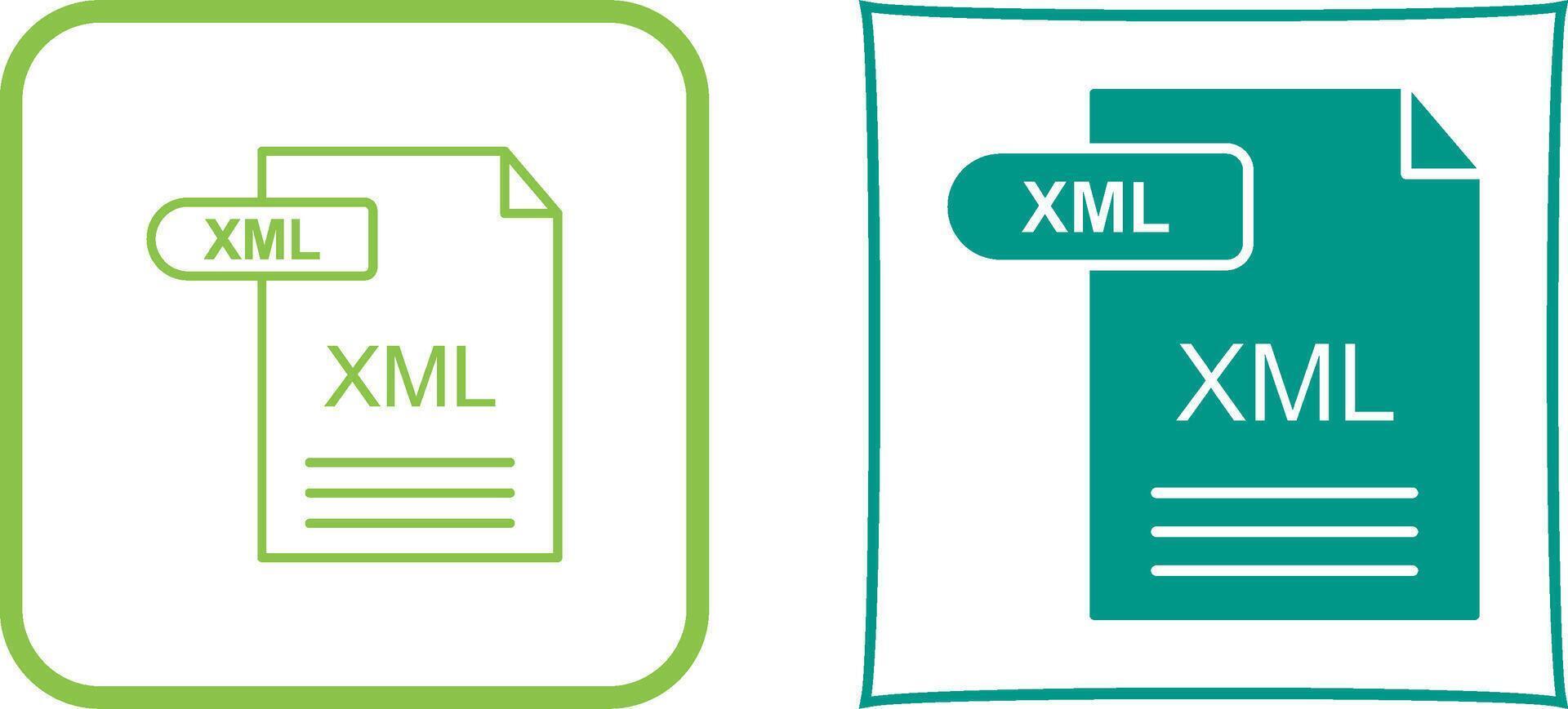 xml icoon ontwerp vector