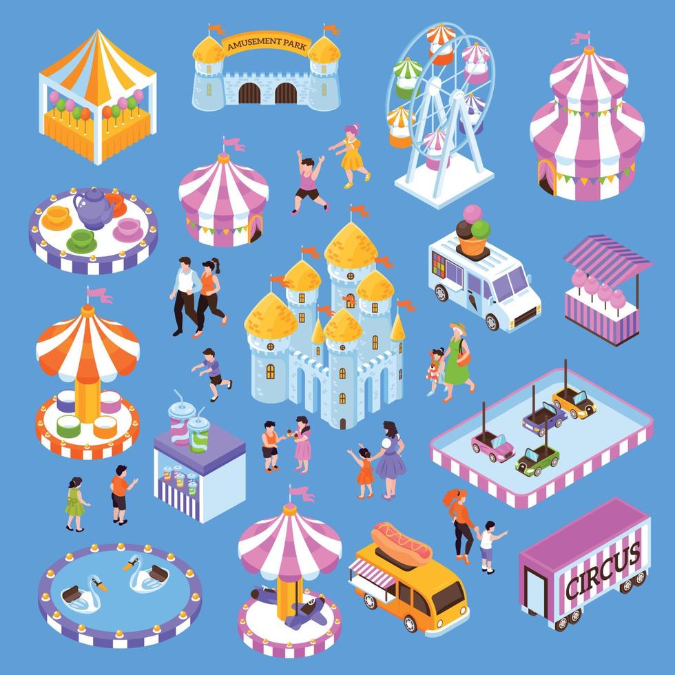 pretpark set vector