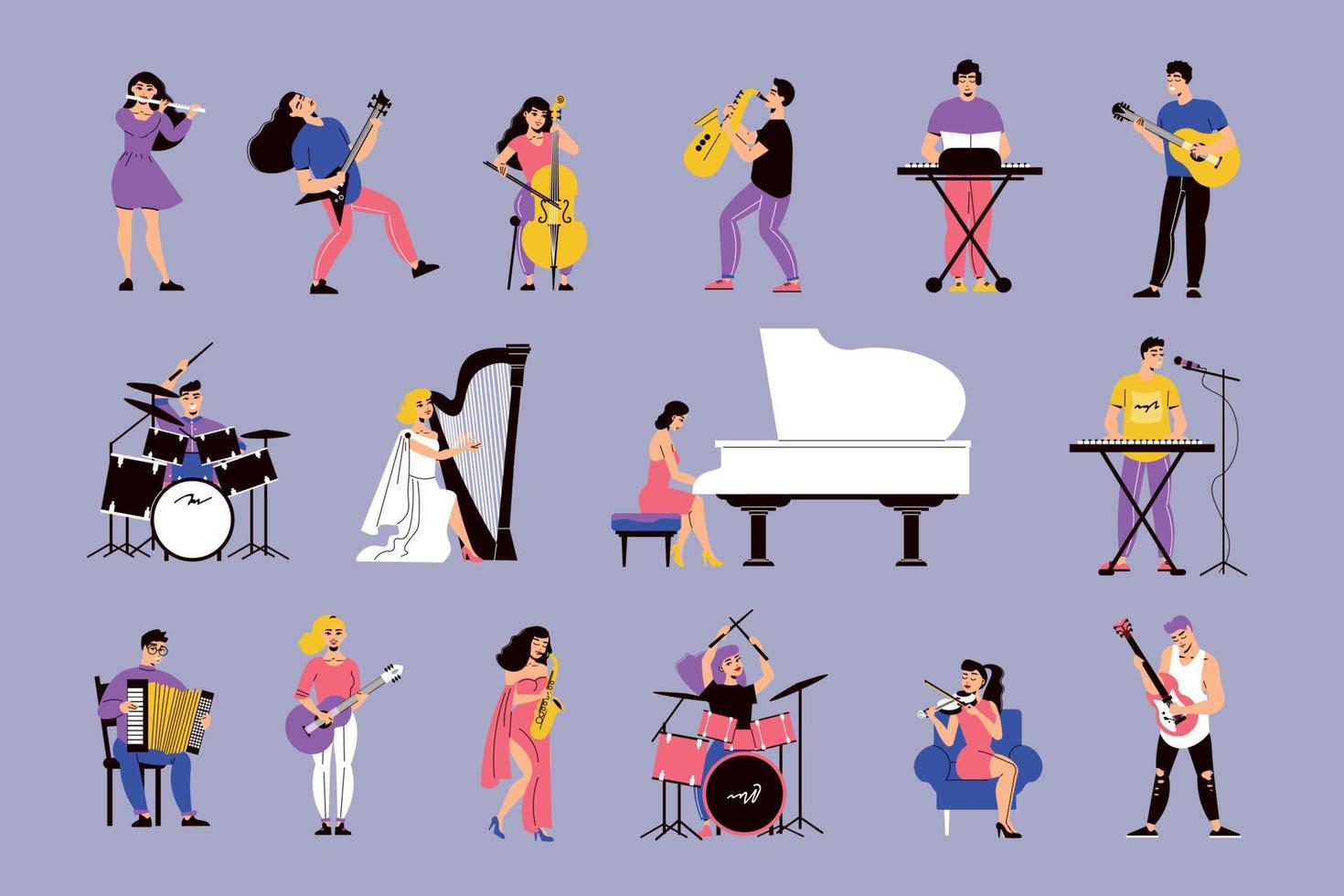 muziekspelers pictogrammenset vector