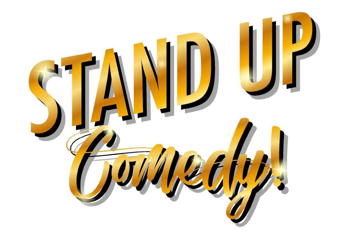 stand-up comedy lettertype ontwerp vector