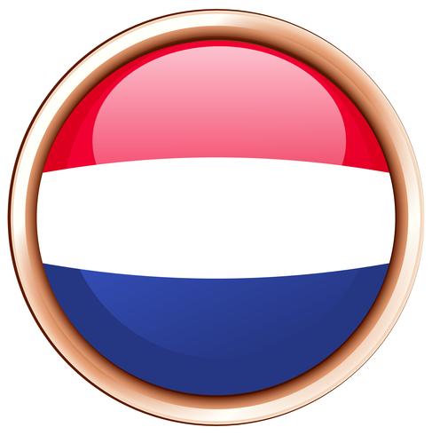 Ronde pictogram voor Nederland vector