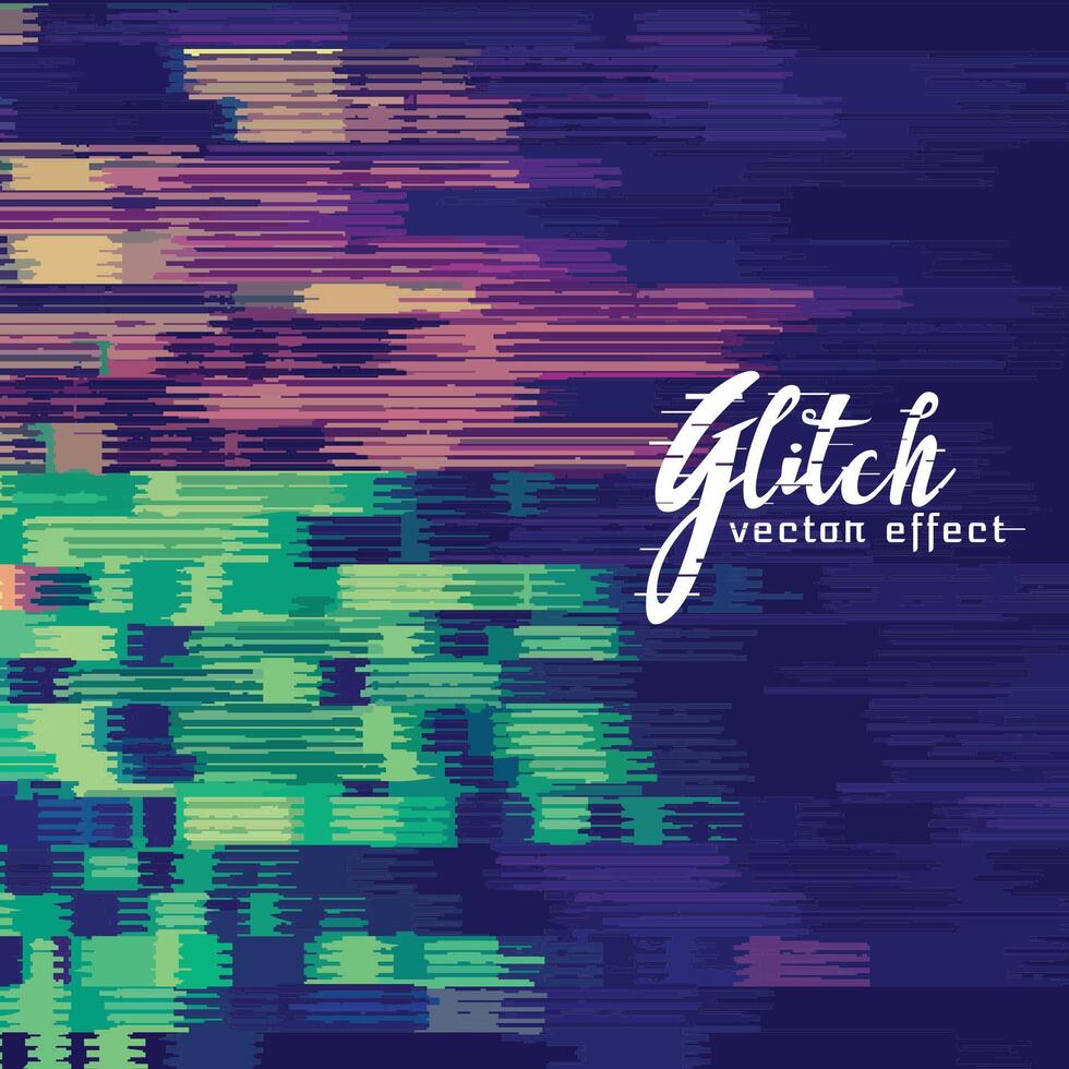 abstract glitch achtergrond met vervorming effect vector