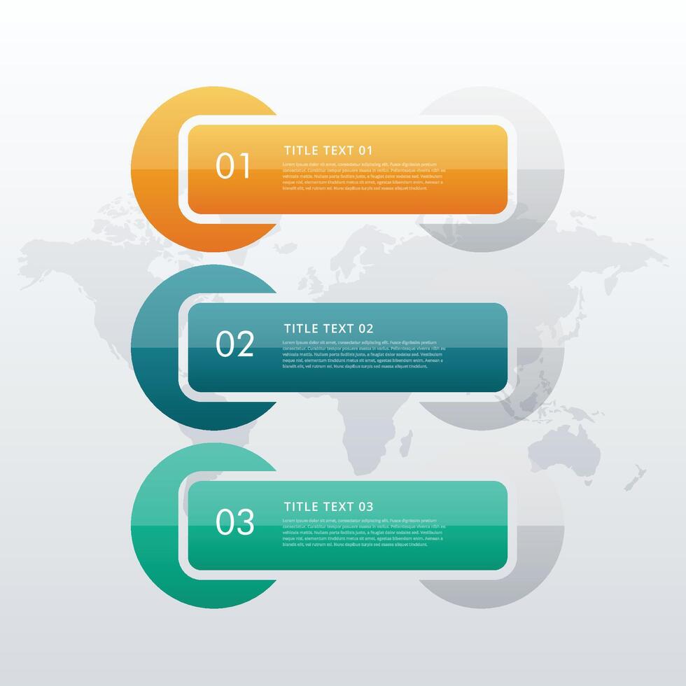 drie stappen optie infographic sjabloon voor uw bedrijf presentatie of workflow invoer vector