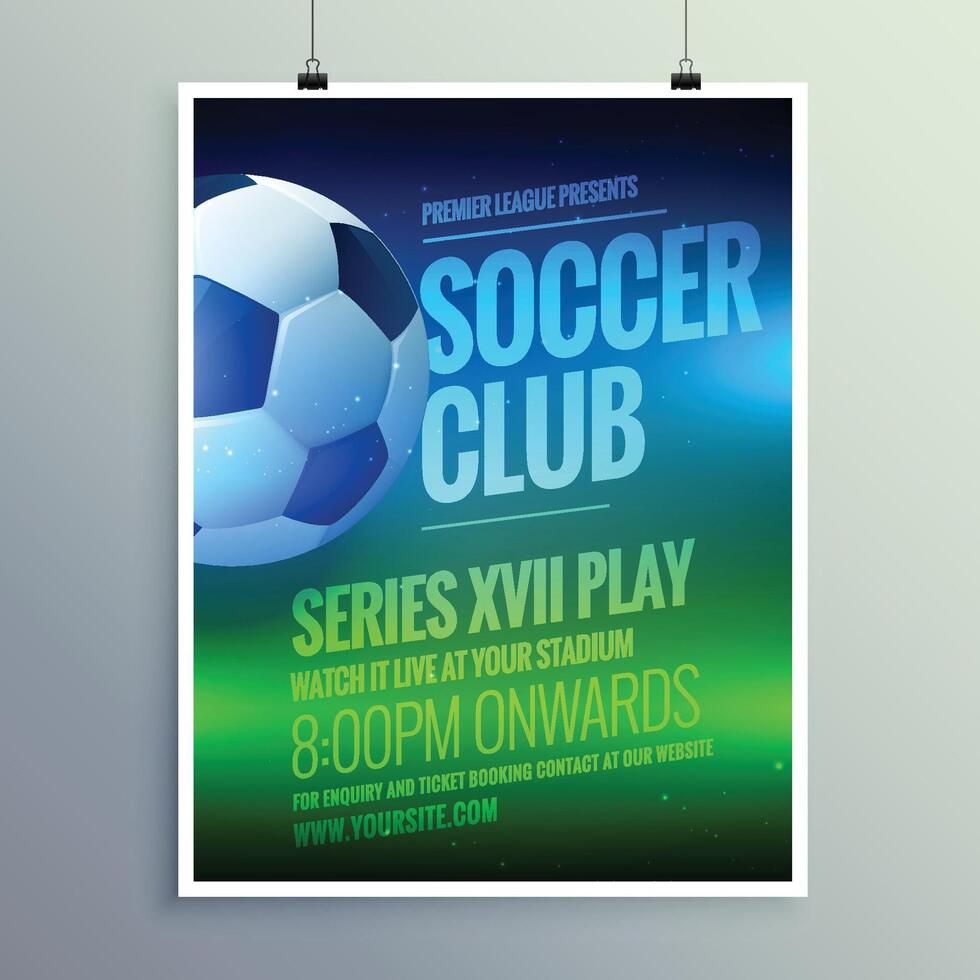 voetbal liga sport- evenement folder ontwerp vector