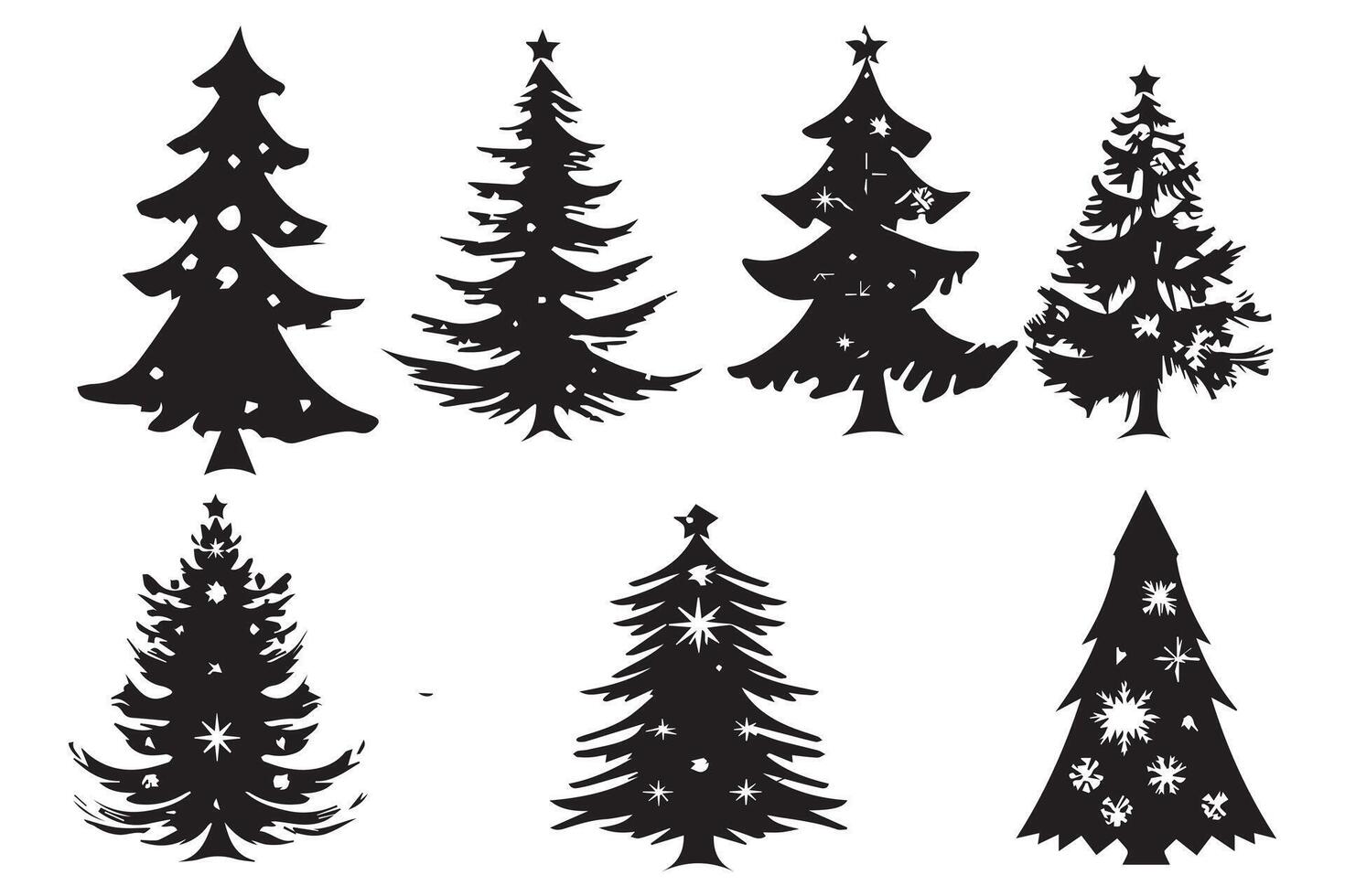 Kerstmis boom bundel ontwerp vector