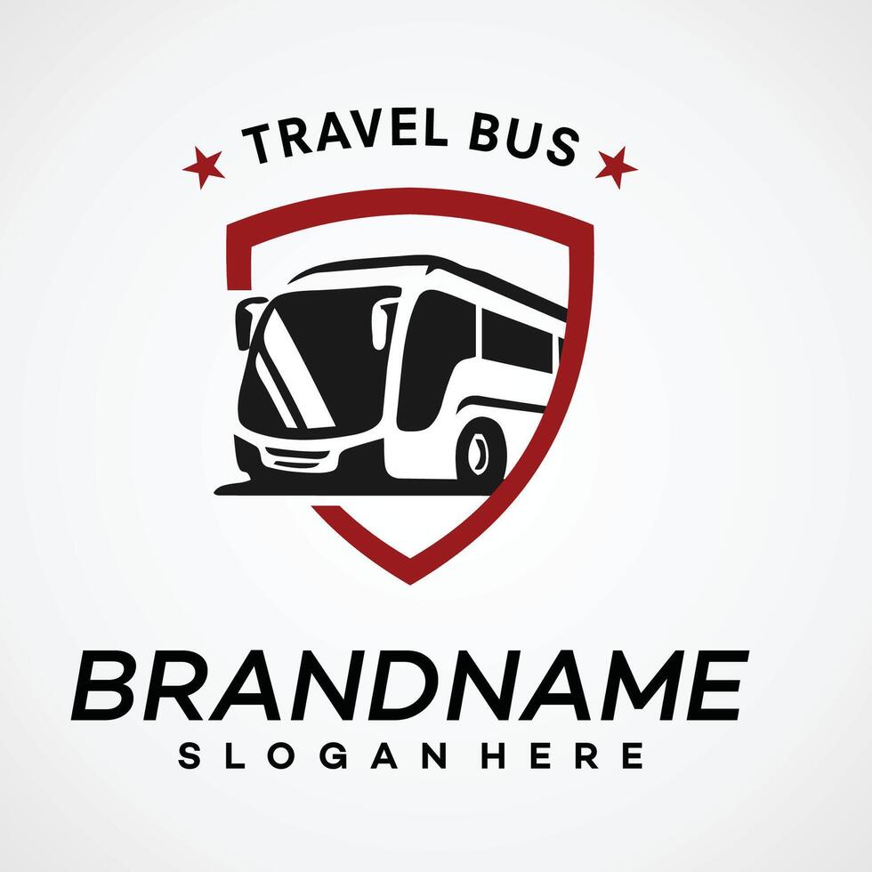 veilig bus logo ontwerp vector