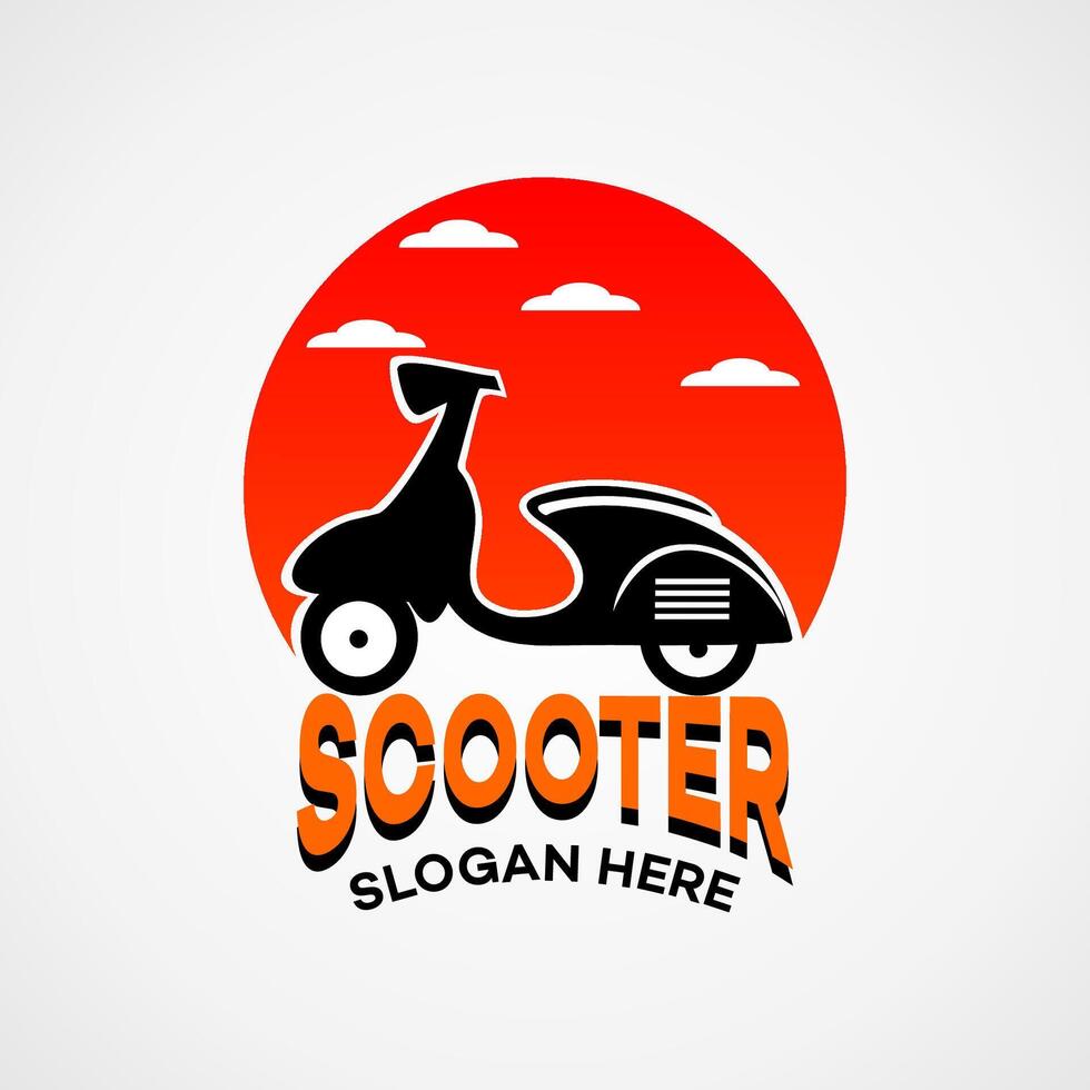 scooter logo icoon vector