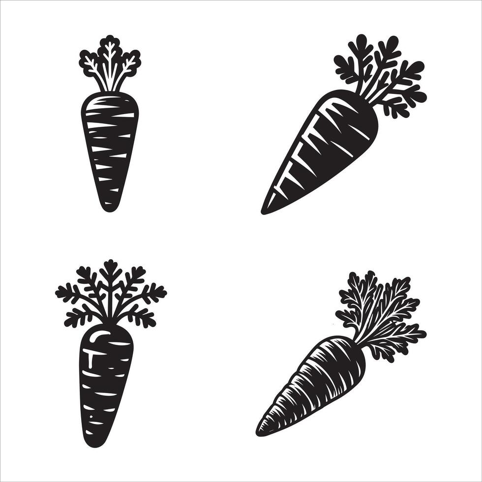 wortel silhouet icoon grafisch logo ontwerp vector
