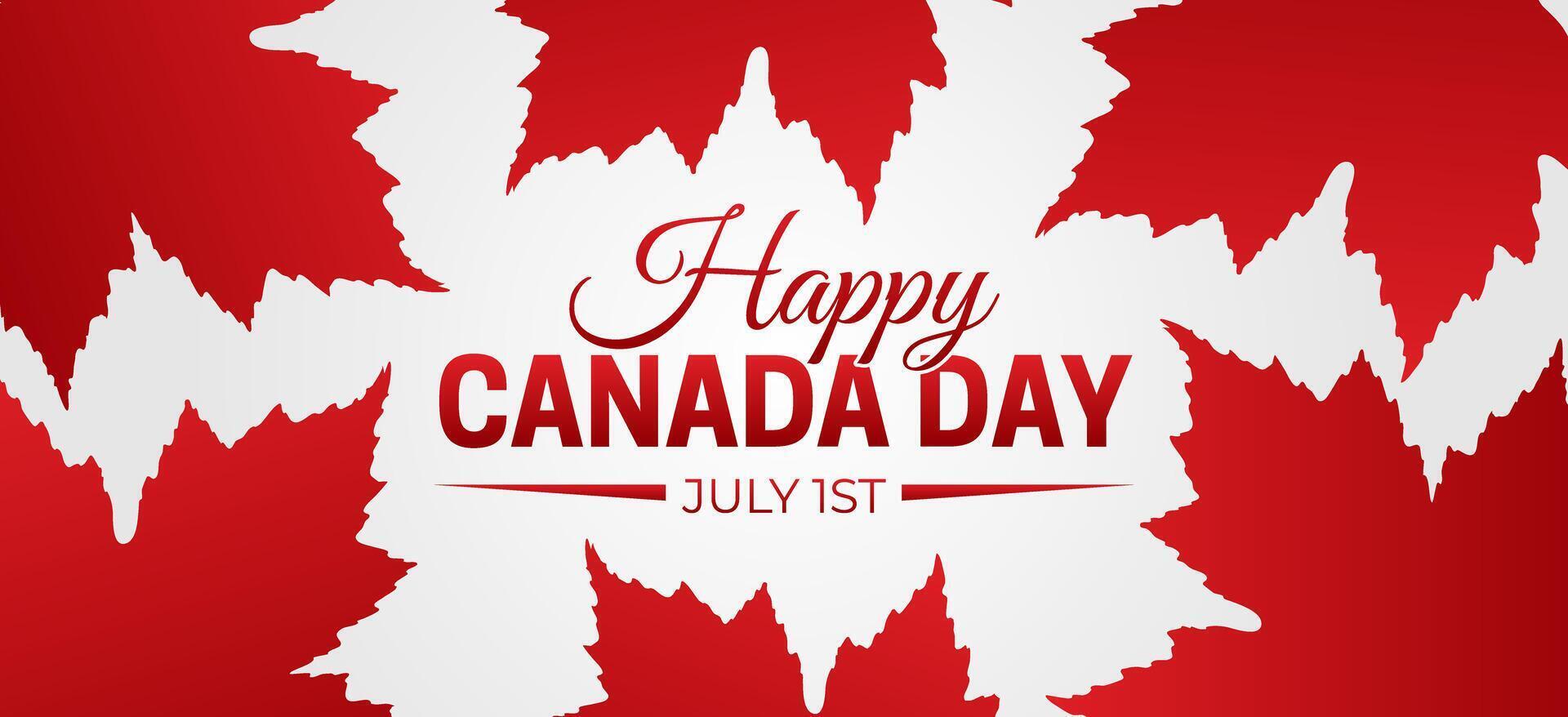 gelukkig Canada dag illustratie achtergrond banier vector