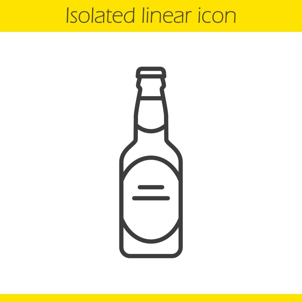 bierfles lineaire pictogram. dunne lijn illustratie. contour symbool. vector geïsoleerde overzichtstekening