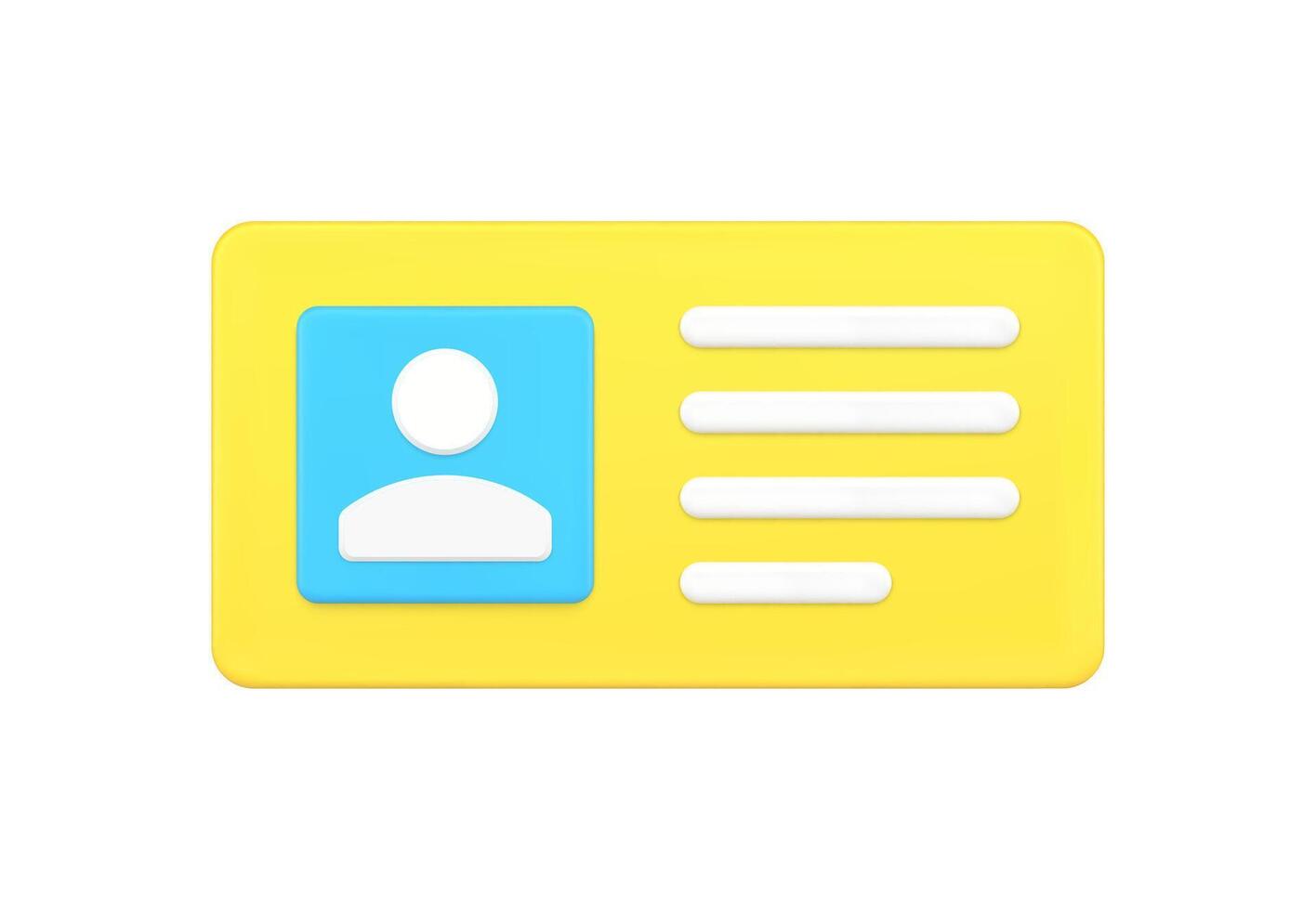3d rechthoek insigne nieuw bericht met avatar en tekst babbelen doos toepassing icoon illustratie vector