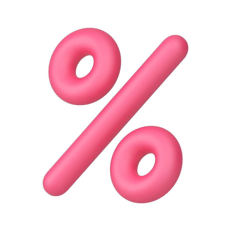 percentage roze glanzend ballon symbool uitverkoop korting boodschappen doen speciaal aanbod realistisch 3d icoon vector