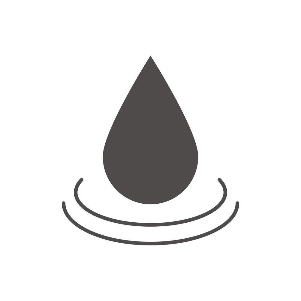 waterdruppel glyph-pictogram. silhouet symbool. aromatherapie olie druppel. negatieve ruimte. vector geïsoleerde illustratie