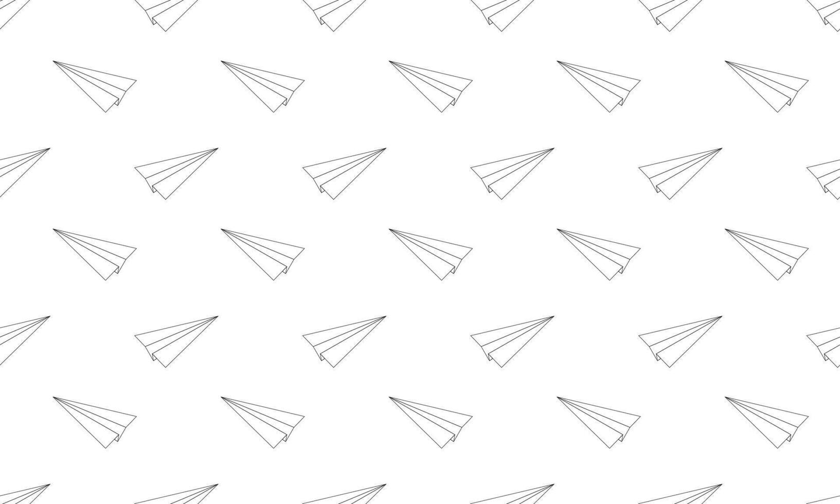 origami papier vliegtuigen naadloos patroon. herhalend symbolen van succes, communicatie, reis, verbeelding, wens, creativiteit, dromen vector