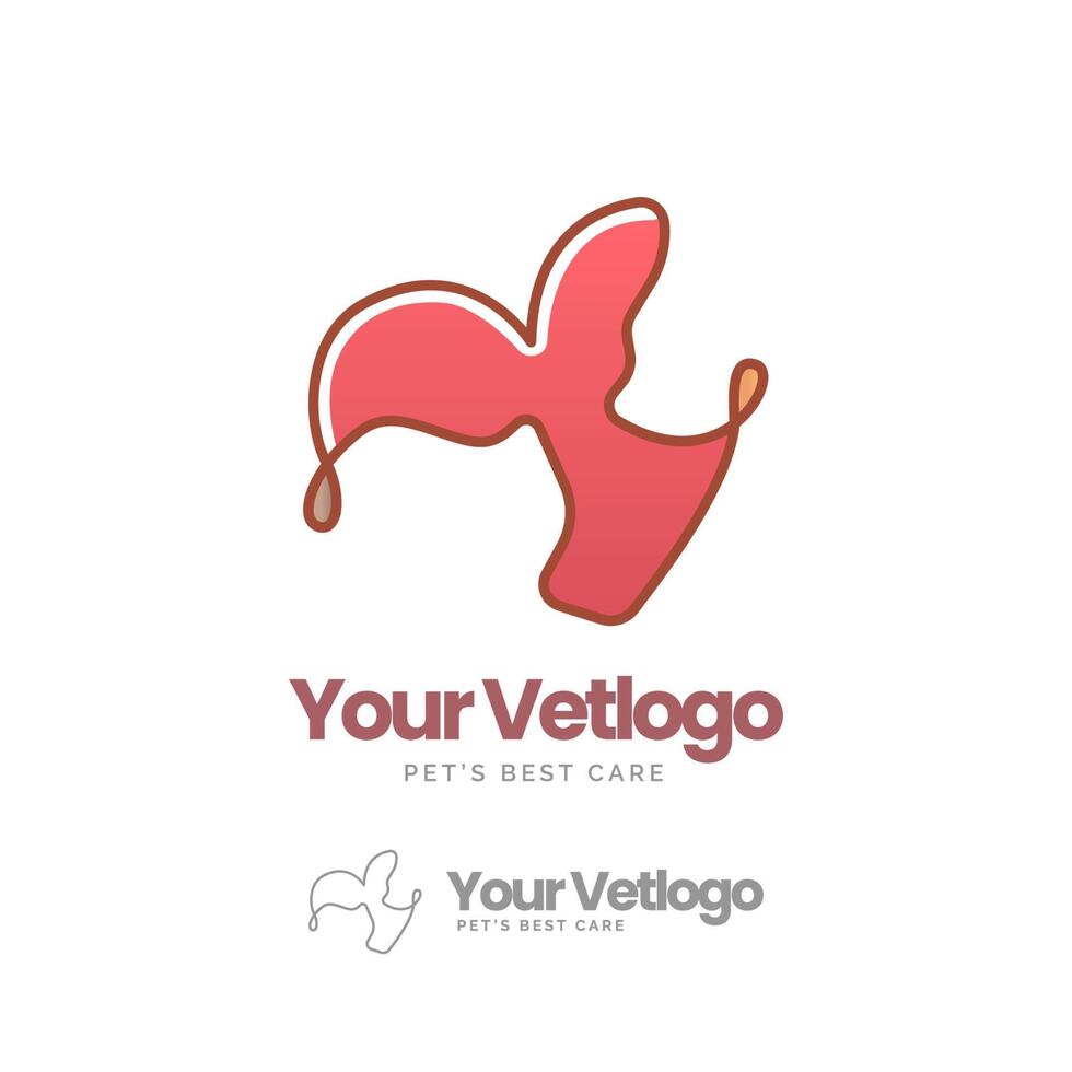 logo ontwerp voor een dierenarts kliniek vector