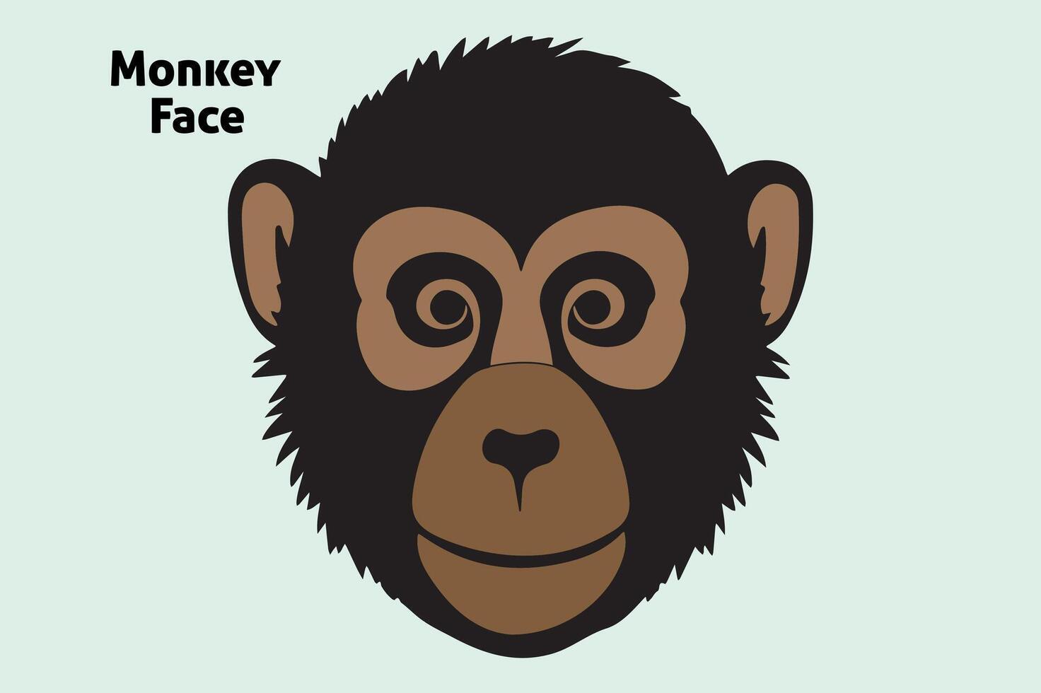 aap gezicht illustratie vrij downloaden vector