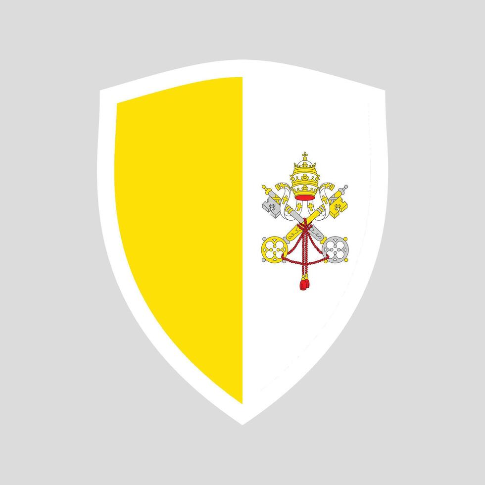 Vaticaan stad vlag in schild vorm kader vector