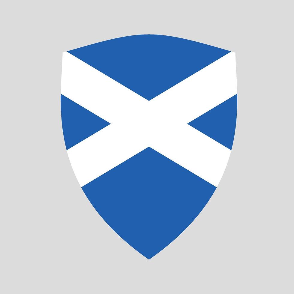 Schotland vlag in schild vorm vector