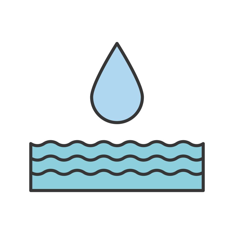 water energie kleur pictogram. waterkracht. waterkracht. geïsoleerde vectorillustratie vector