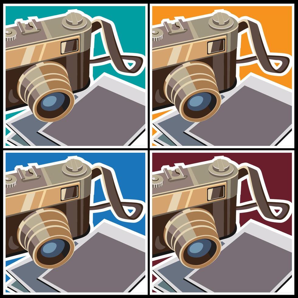 retro afstandsmeter camera vector