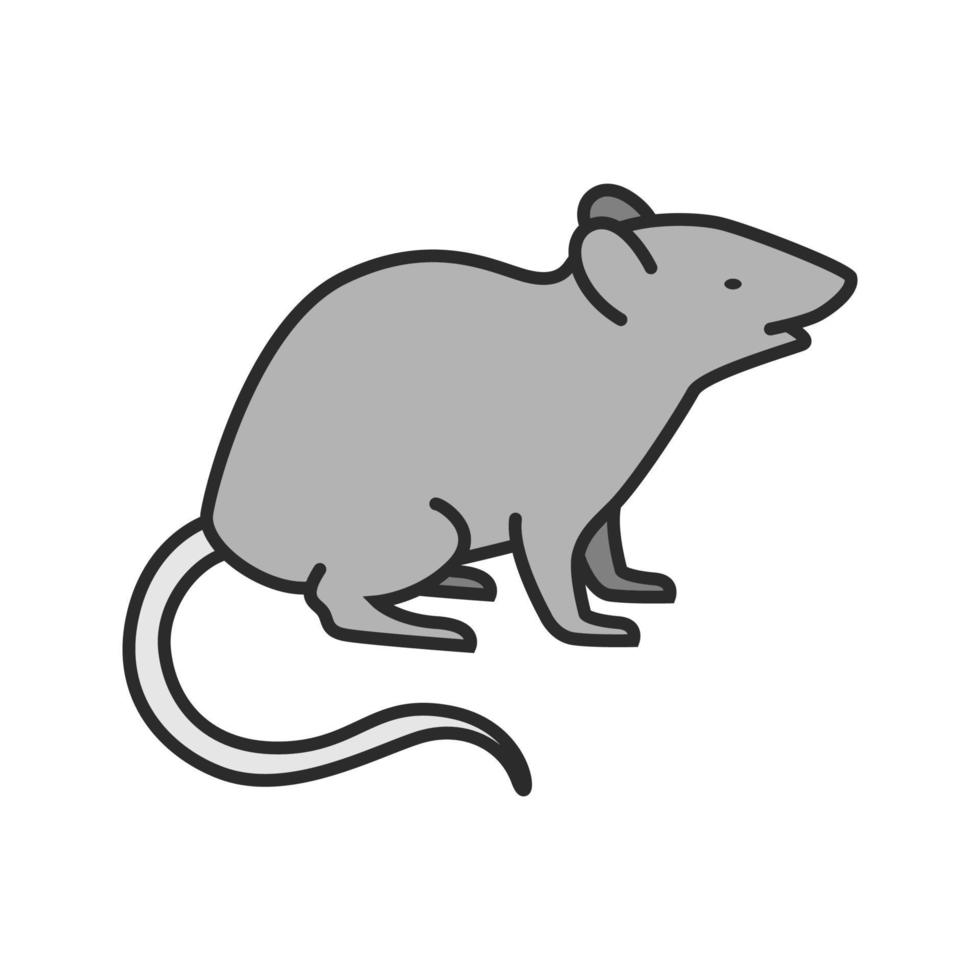 muis kleur icoon. Rat. geïsoleerde vectorillustratie vector