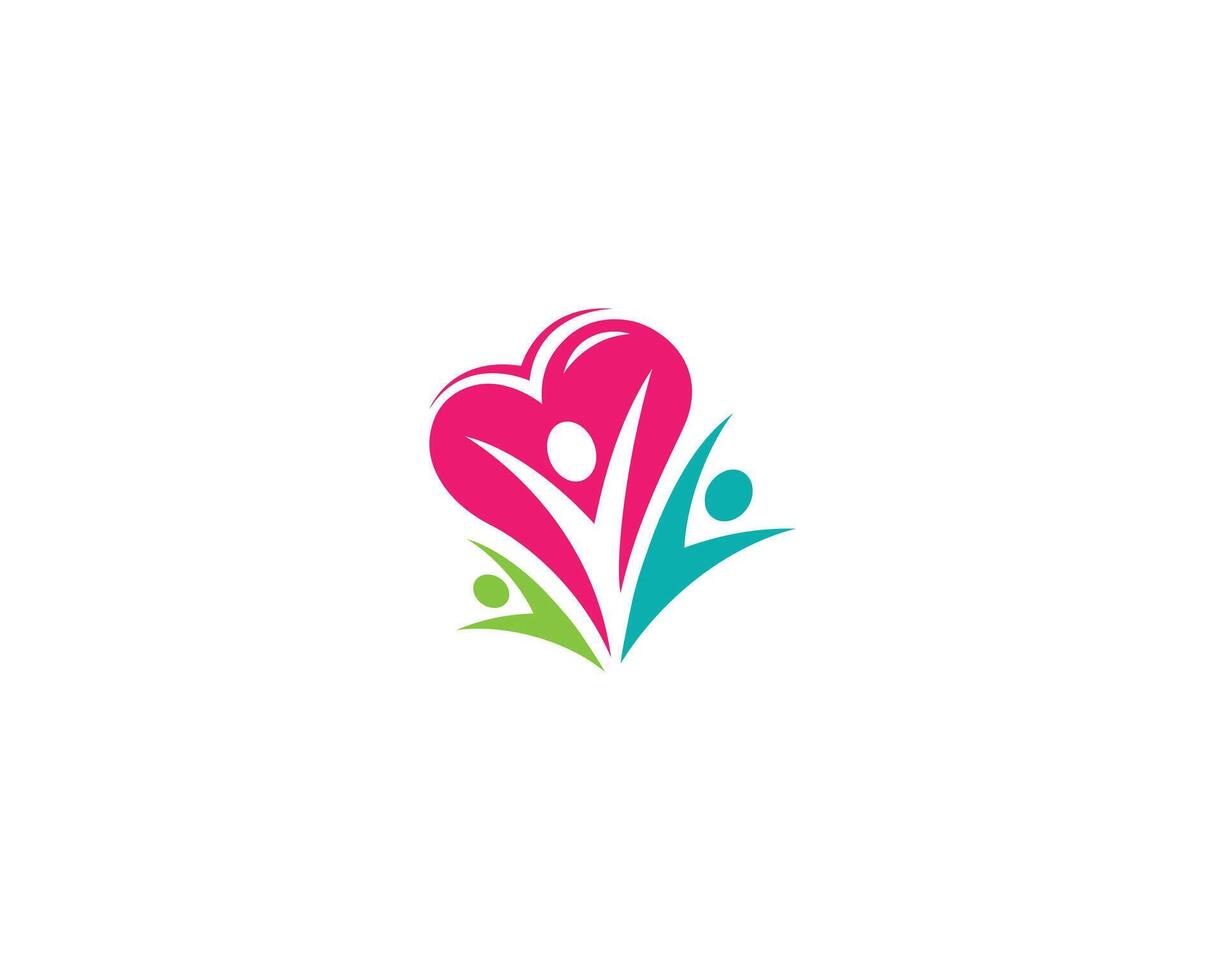menselijk liefde verhouding logo ontwerp concept sjabloon. vector