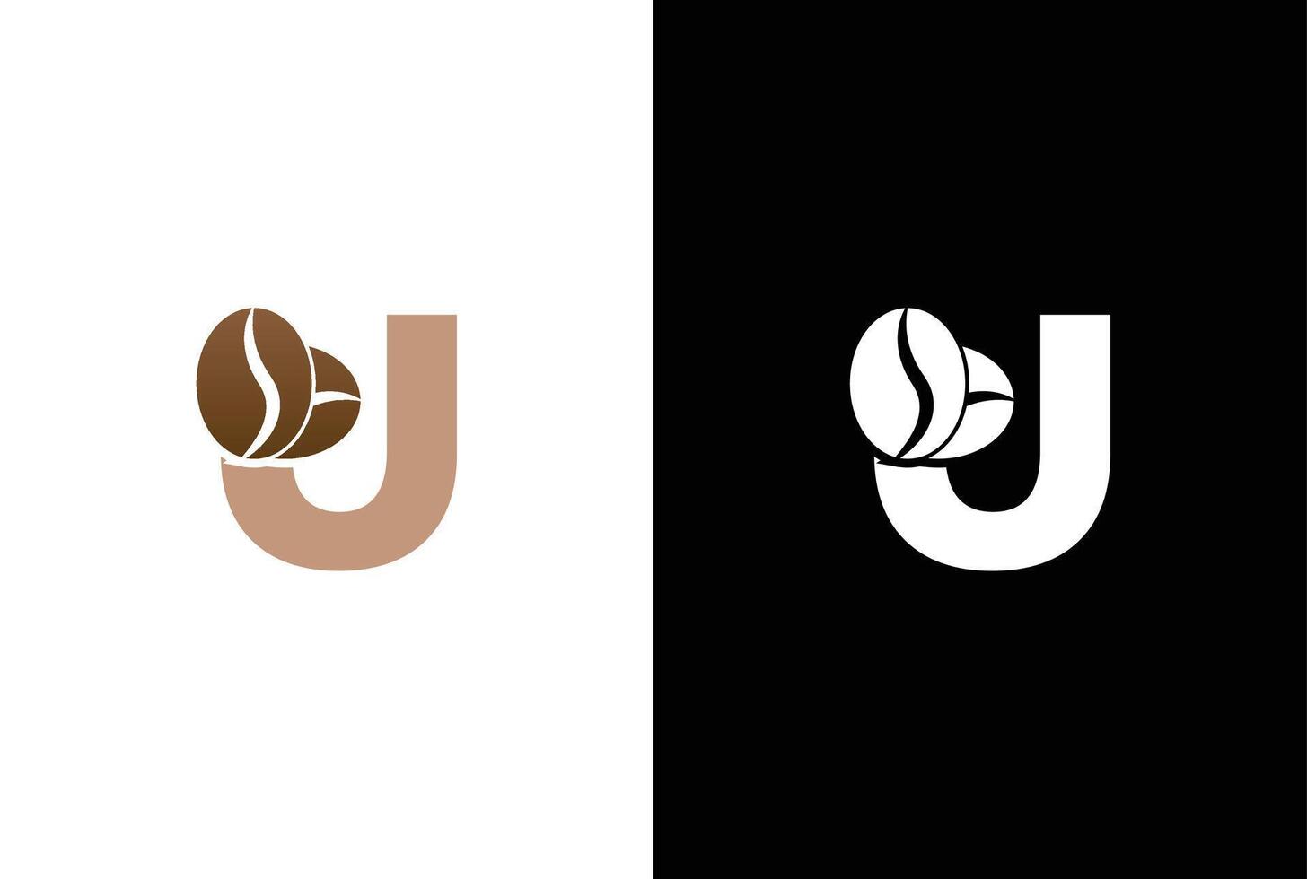 eerste brief u koffie logo sjabloon. brief u koffie winkel icoon, koffie merk, minimalistisch, modern geschikt voor koffie winkel logo sjabloon. vector