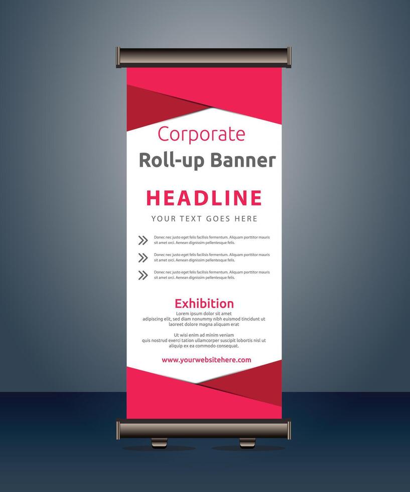 oprollen banners sjabloon met bedrijf presentatie ontwerp sjabloon vector