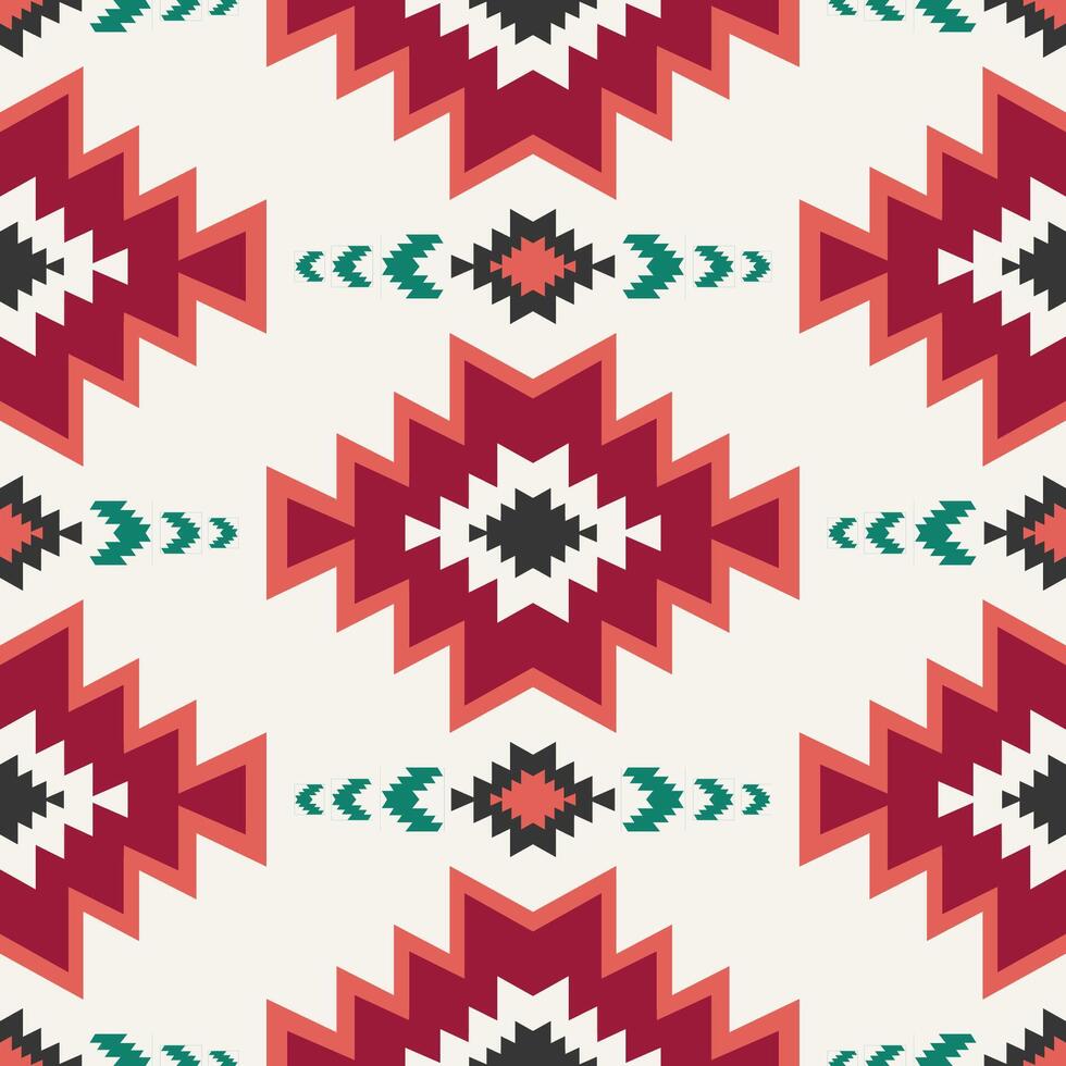 aztec zuidwesten kleurrijk patroon. kleurrijk aztec meetkundig vorm naadloos patroon zuidwestelijk stijl. etnisch meetkundig patroon gebruik voor kleding stof, textiel, huis decoratie elementen, bekleding, enz vector