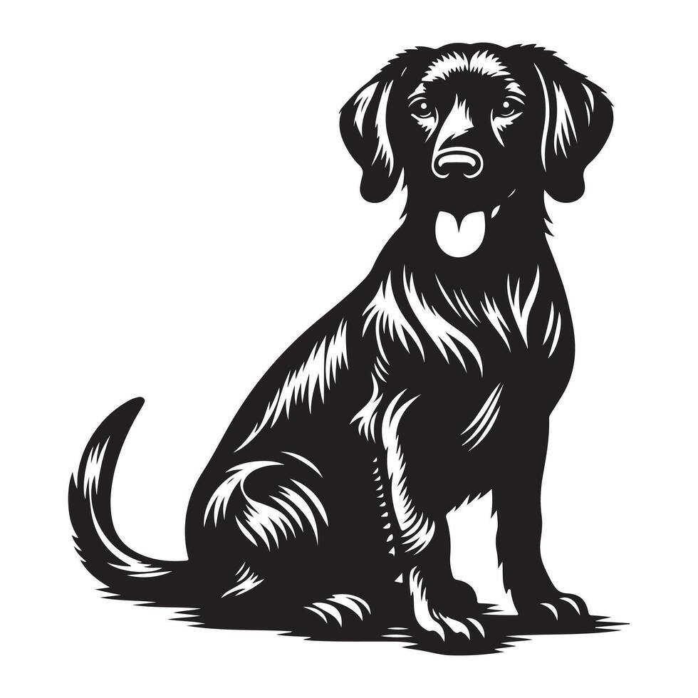 een kuiper hond zwart kleur silhouet 1 vector