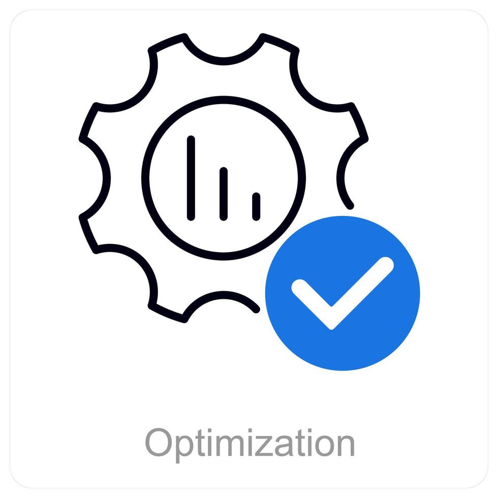 optimalisatie en balans icoon concept vector