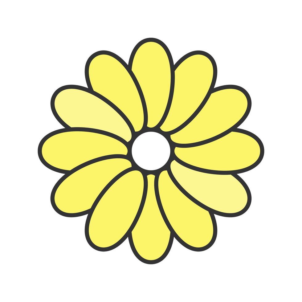 bloem kleur icoon. geïsoleerde vectorillustratie vector