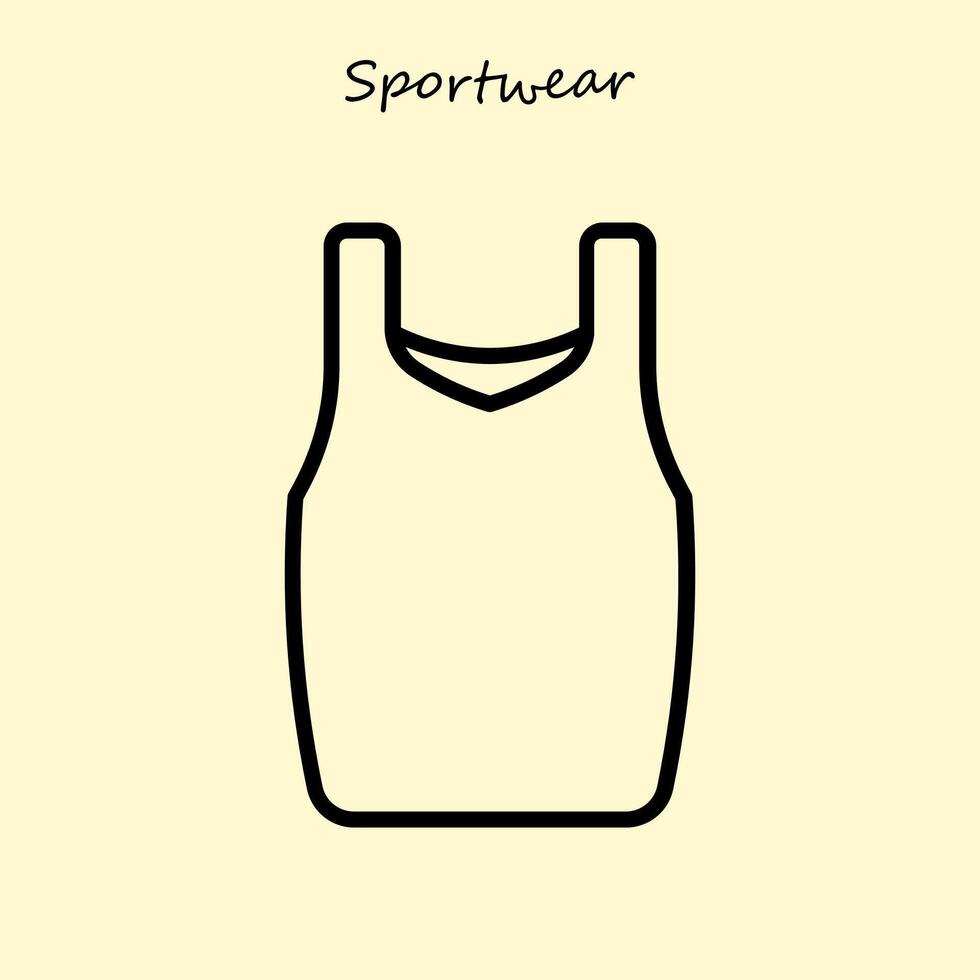 mannetje Sportkleding gemakkelijk icoon vector