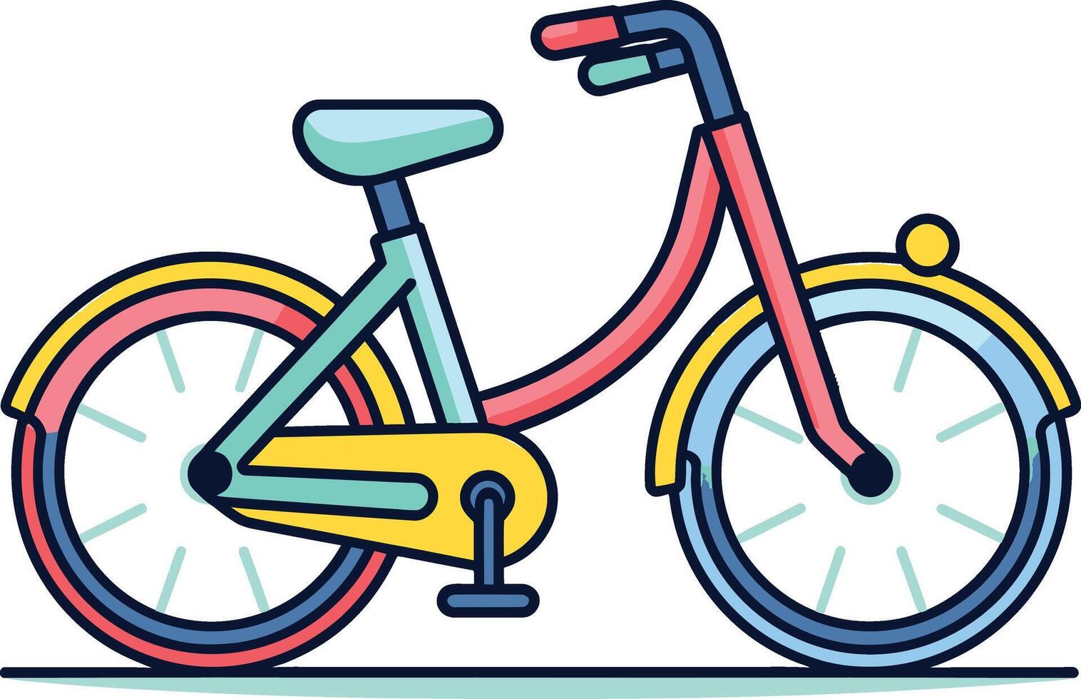 gevectoriseerd wielersport tour poster berg fietser illustratie vector