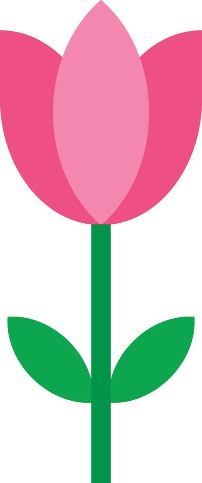 tulp bloem icoon in modieus stijl geïsoleerd Aan wit achtergrond . roze rood tulp bloem icoon vector