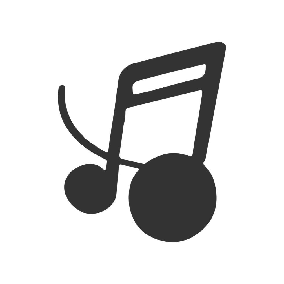 muziek- icoon of muziek- symbool, teken. vector