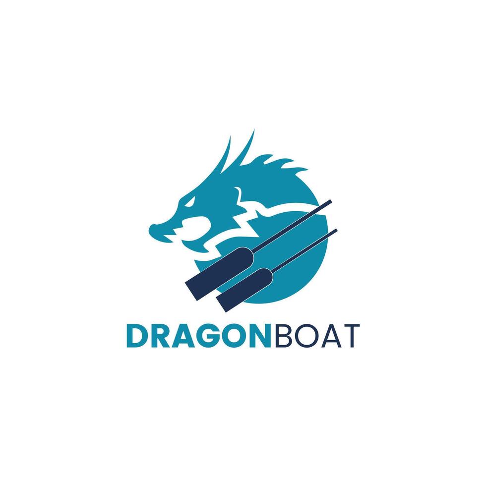 draak boot logo - draak boot minimaal illustratie vector