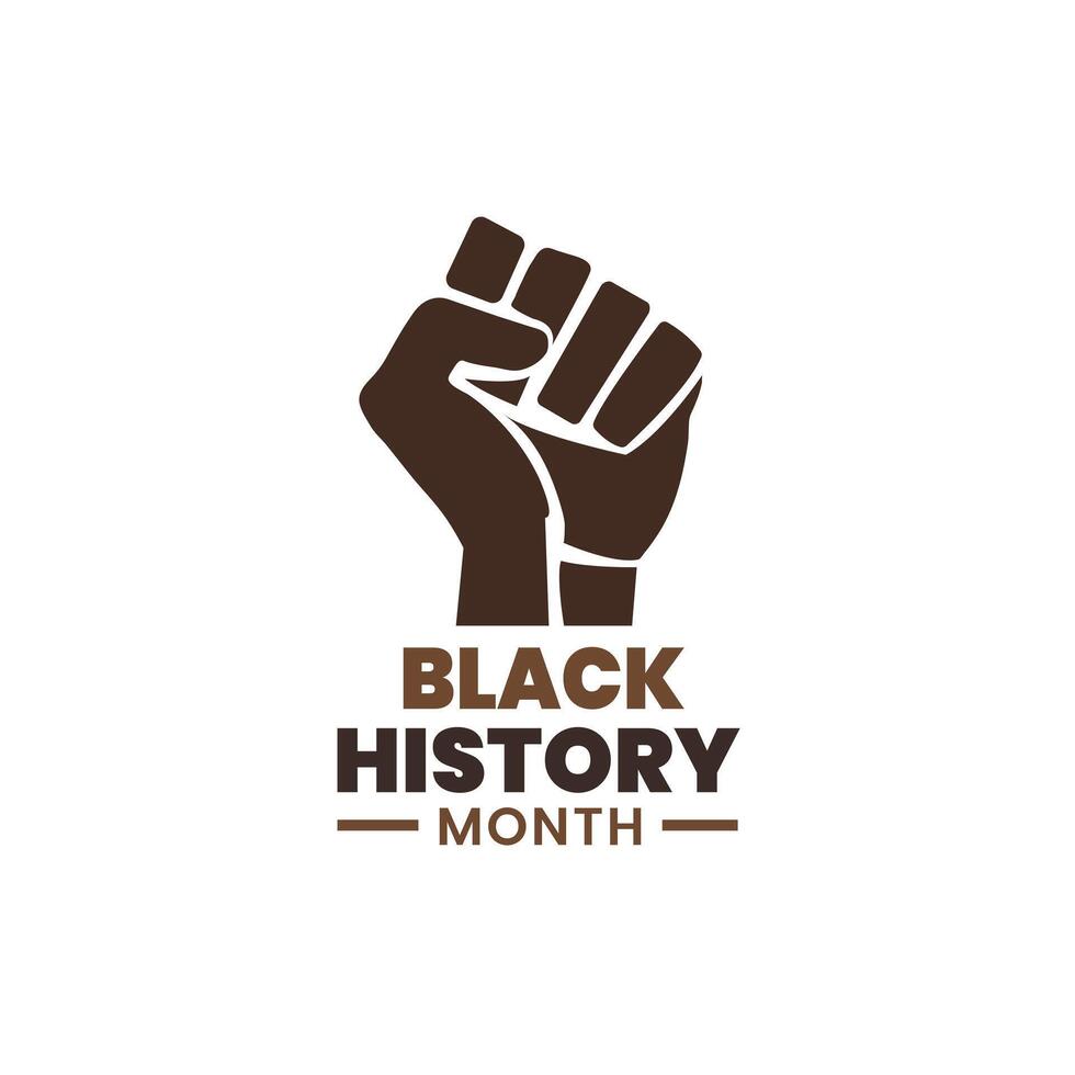 zwart geschiedenis maand logo - zwart geschiedenis maand vieren. illustratie ontwerp grafisch zwart geschiedenis maand vector