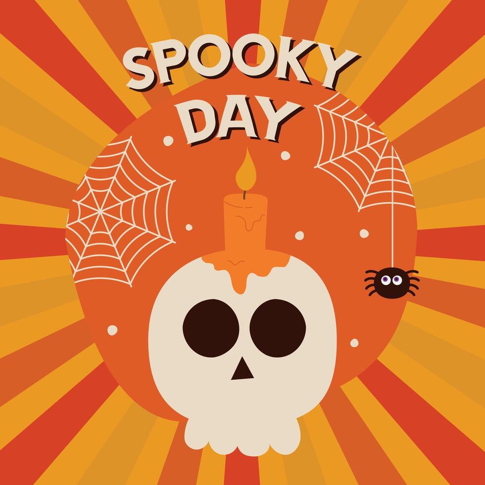 spookachtig dag Bij de halloween partij vector